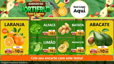 Modelo de TV para TV Horizontal com o tema Sábado do Hortifrúti para Hortifrúti