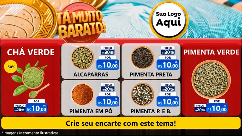Modelo de TV para TV Horizontal com o tema Está Muito Barato para Produtos Naturais