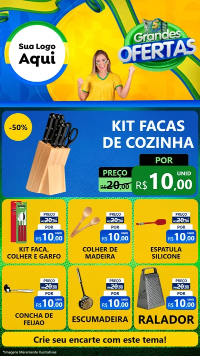 Modelo de Rede Social para Stories com o tema Grandes Ofertas para Utilidades Domésticas