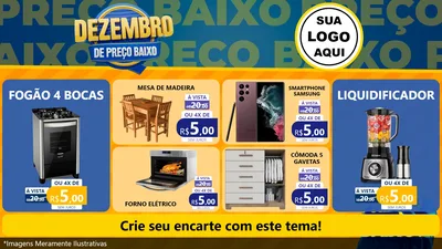 Modelo de TV para TV Horizontal com o tema Dezembro de Preço Baixo para Móveis e Eletro