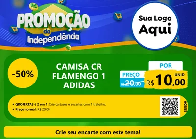 Modelo de Cartaz para Cartaz A4 Horizontal com o tema Promoção da Independência para Roupas e acessórios