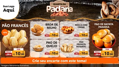 Modelo de TV para TV Horizontal com o tema Quarta da Padaria para Padaria