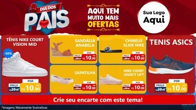 Modelo de TV para TV Horizontal com o tema Dia dos Pais para Calçados
