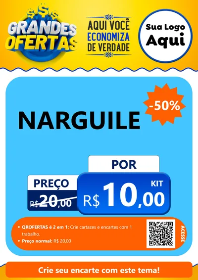 Modelo de Cartaz para Cartaz A4 Vertical com o tema Grandes Ofertas para Tabacaria