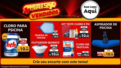 Modelo de TV para TV Horizontal com o tema Mais Vendidos para Produtos para Piscina