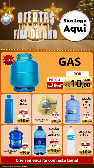 Modelo de Rede Social para Stories com o tema Ofertas de Fim de Ano para Água e gás