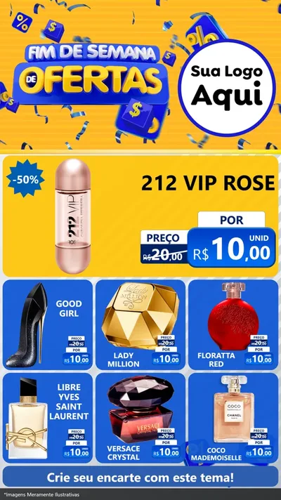 Modelo de Rede Social para Stories com o tema Fim de Semana de Ofertas para Perfumes