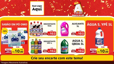 Modelo de TV para TV Horizontal com o tema Dia A o Dia Mais Barato do Mês para Produtos de Limpeza