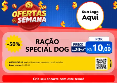 Modelo de Cartaz para Cartaz A4 Horizontal com o tema Ofertas Da Semana para Pet Shop