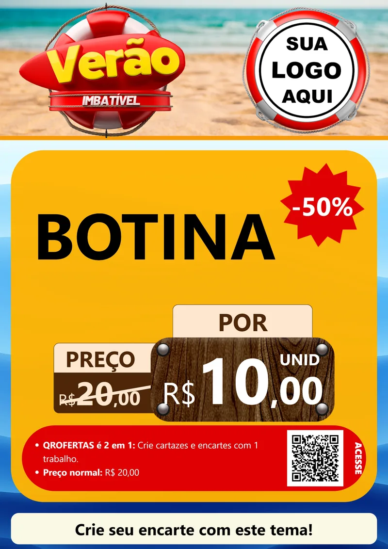 Modelo de Cartaz para Cartaz A4 Vertical com o tema Verão Imbatível para Agropecuária