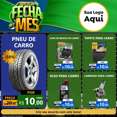 Modelo de Rede Social para Feed Facebook com o tema Operação Fecha Mês para Auto peças