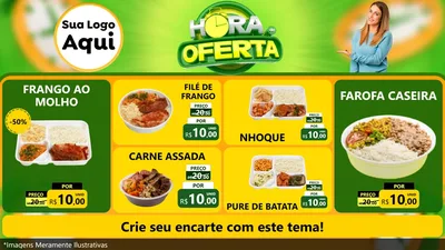 Modelo de TV para TV Horizontal com o tema Hora da Oferta para Restaurante
