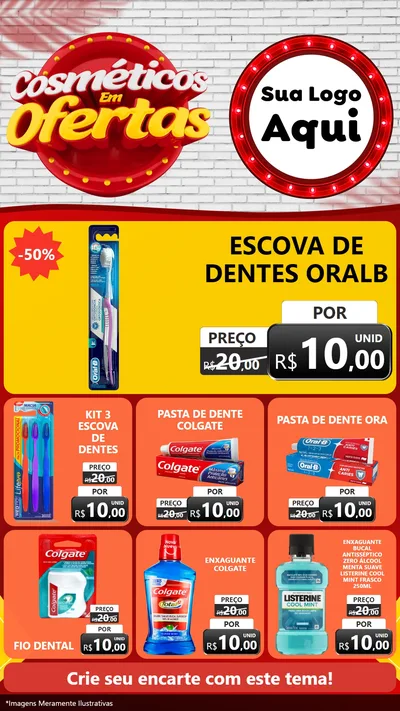 Modelo de Rede Social para Stories com o tema Cosméticos em Ofertas