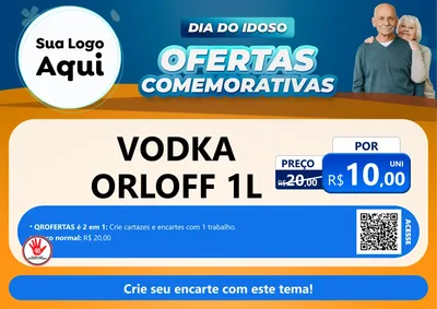 Modelo de Cartaz para Cartaz A4 Horizontal com o tema Dia do Idoso