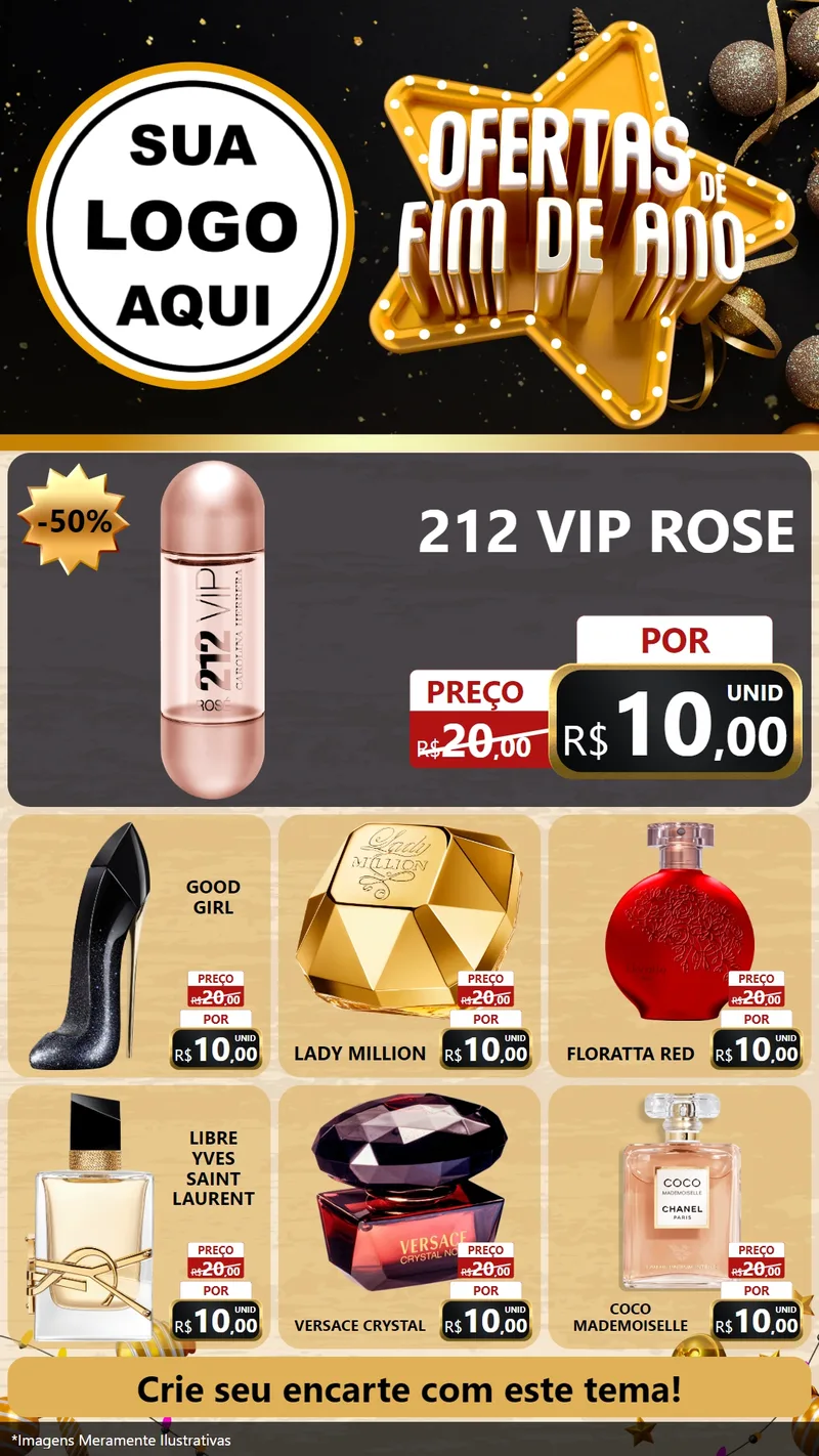 Modelo de Rede Social para Stories com o tema Ofertas de Fim de Ano para Perfumes