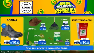 Modelo de TV para TV Horizontal com o tema Dia Da Proclamação da República para Agropecuária