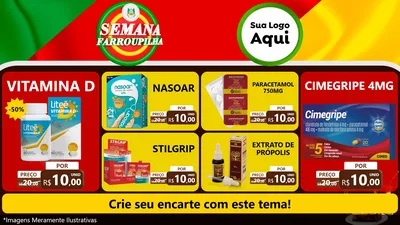 Modelo de TV para TV Horizontal com o tema Semana Farroupilha para Farmácia