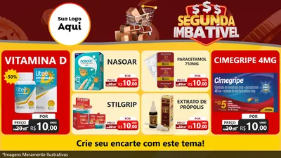 Modelo de TV para TV Horizontal com o tema Segunda Imbatível para Farmácia