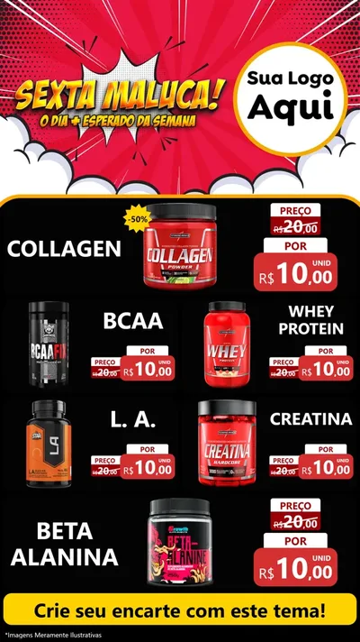 Modelo de TV para TV Vertical com o tema Sexta Maluca! para Suplementos alimentares
