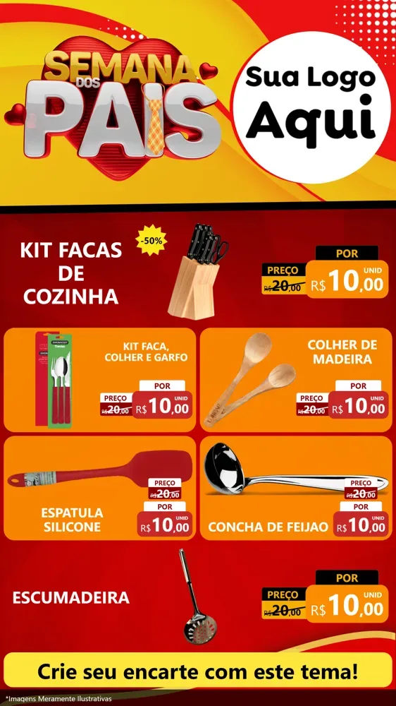 Modelo de TV para TV Vertical com o tema Semana Dos Pais para Utilidades Domésticas