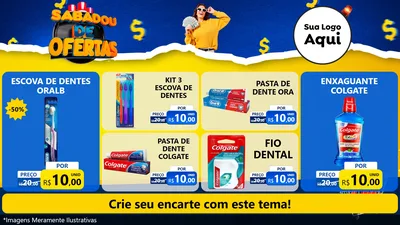 Modelo de TV para TV Horizontal com o tema Sabadou de Ofertas para Higiene Pessoal
