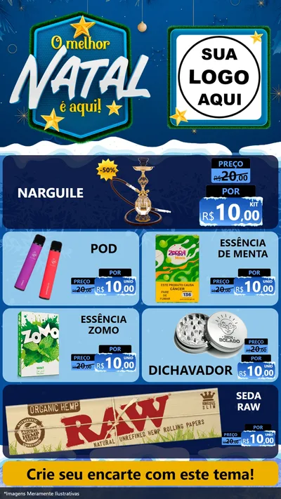 Modelo de TV para TV Vertical com o tema O Melhor Natal É Aqui! para Tabacaria