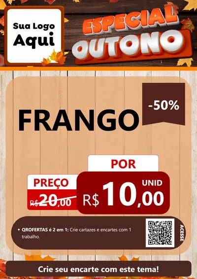 Modelo de Cartaz para Cartaz A4 Vertical com o tema Especial Outono para Assados