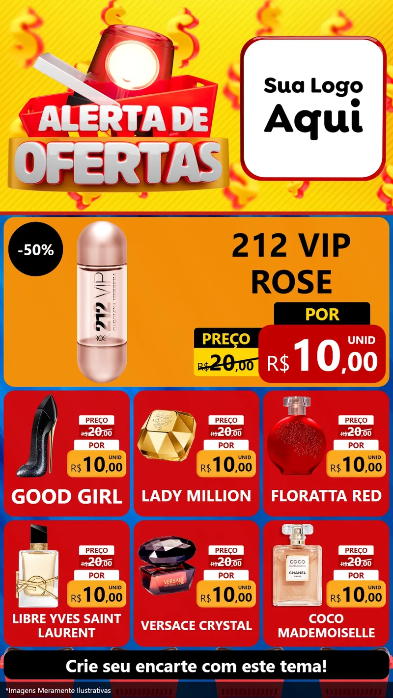 Modelo de Rede Social para Stories com o tema Alerta de Ofertas para Perfumes