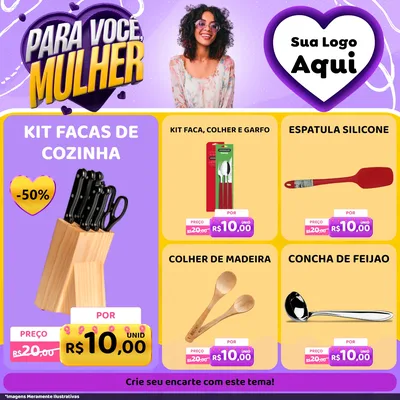 Modelo de Rede Social para Feed Facebook com o tema Para Você, Mulher para Utilidades Domésticas