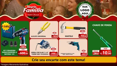 Modelo de TV para TV Horizontal com o tema Alegria Em Família - Super Ofertas para Maquinas e Ferramentas