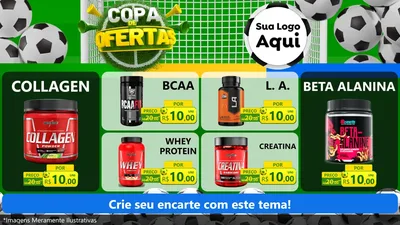 Modelo de TV para TV Horizontal com o tema Copa De Ofertas para Suplementos alimentares