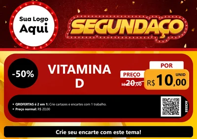 Modelo de Cartaz para Cartaz A4 Horizontal com o tema Segundaço para Farmácia