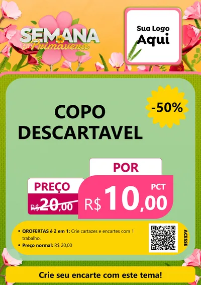 Modelo de Cartaz para Cartaz A4 Vertical com o tema Semana da Primavera para Embalagens