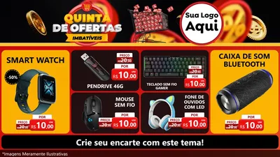 Modelo de TV para TV Horizontal com o tema Quinta de Ofertas Imbatíveis para Informática