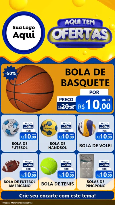 Modelo de Rede Social para Stories com o tema Aqui Tem Ofertas para Artigos Esportivos