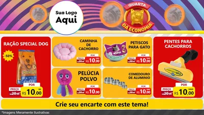 Modelo de TV para TV Horizontal com o tema Quarta da Economia para Pet Shop
