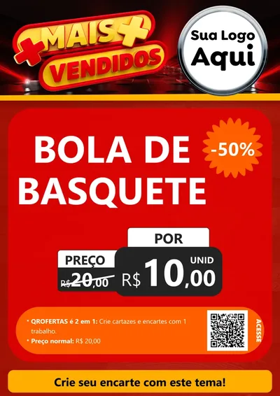 Modelo de Cartaz para Cartaz A4 Vertical com o tema Mais Vendidos para Artigos Esportivos