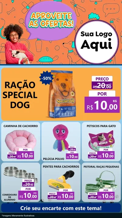 Modelo de Rede Social para Stories com o tema Aproveite As Ofertas - Pet Shop para Pet Shop