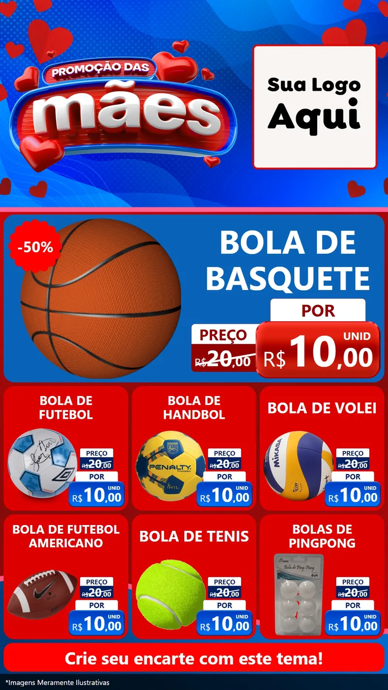 Modelo de Rede Social para Stories com o tema Promoção das Mães para Artigos Esportivos