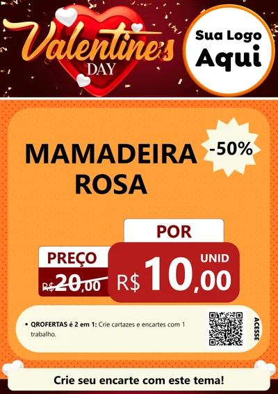 Modelo de Cartaz para Cartaz A4 Vertical com o tema Valentine's Day para Bebês