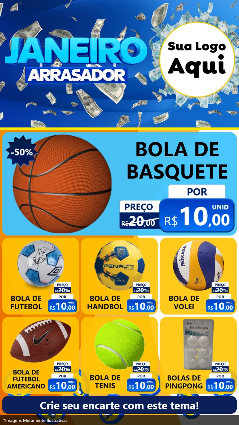 Modelo de Rede Social para Stories com o tema Janeiro Arrasador para Artigos Esportivos