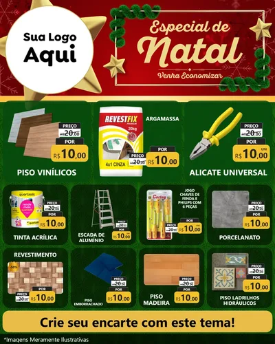 Modelo de Rede Social para Feed Instagram com o tema Especial de Natal para Material para Construção