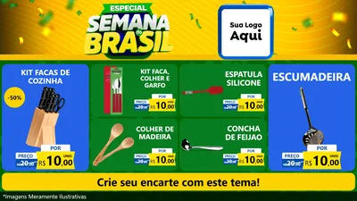 Modelo de TV para TV Horizontal com o tema Especial Semana do Brasil para Utilidades Domésticas
