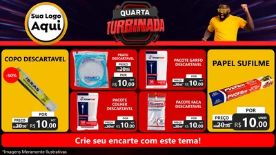 Modelo de TV para TV Horizontal com o tema Quarta Turbinada para Embalagens
