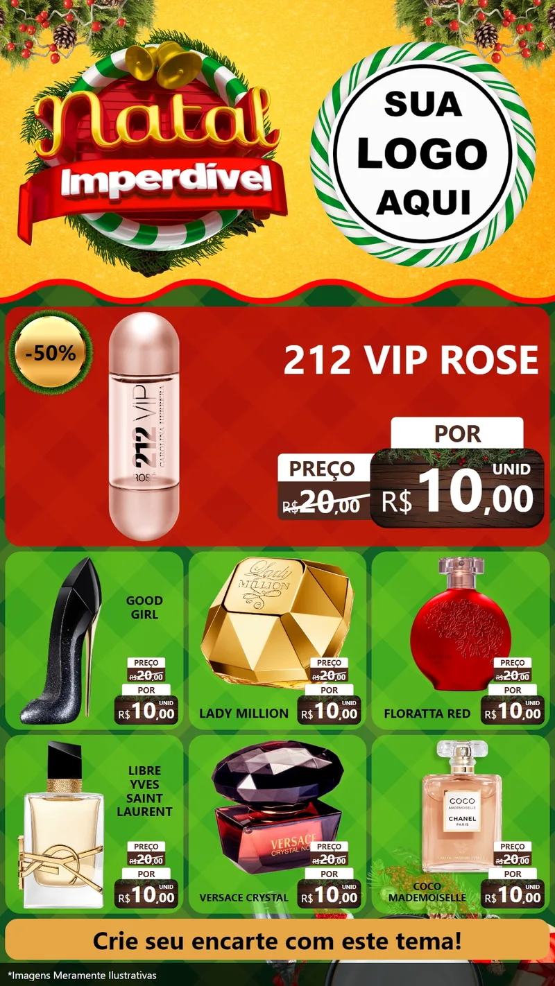 Modelo de Rede Social para Stories com o tema Natal Imperdível para Perfumes