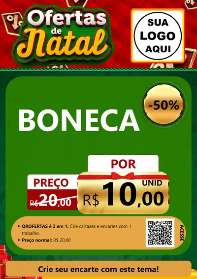 Modelo de Cartaz para Cartaz A4 Vertical com o tema Ofertas de Natal para Brinquedos