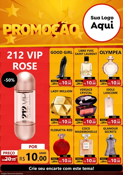 Modelo de Encarte para Encarte A4 Vertical com o tema Promoção para Perfumes