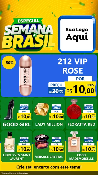 Modelo de Rede Social para Stories com o tema Especial Semana do Brasil para Perfumes