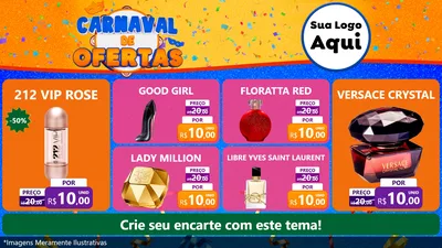 Modelo de TV para TV Horizontal com o tema Carnaval de Ofertas para Perfumes