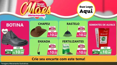 Modelo de TV para TV Horizontal com o tema Show das Mães - Ofertas Especiais para Agropecuária